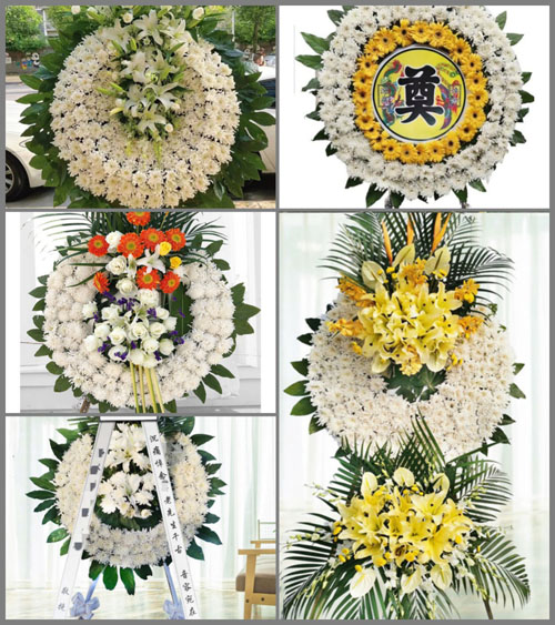湖北黄冈市黄梅县濯港镇张城村花圈速递